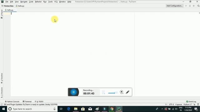 Learn Python !! Pycharm Features || Our First Python Program. смотреть онлайн