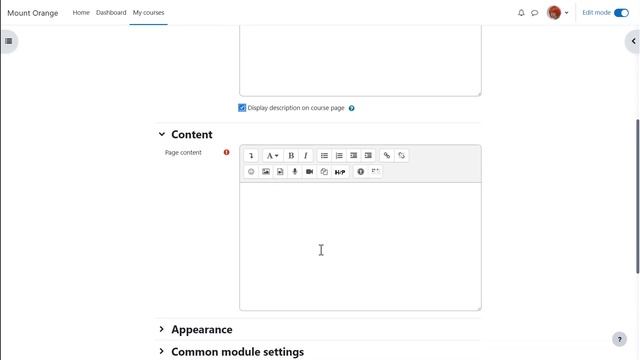Page in Moodle: Display information смотреть онлайн