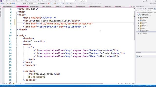 BOOTSTRAP Adding Bootstrap into Visual Studio 2022 Project смотреть онлайн