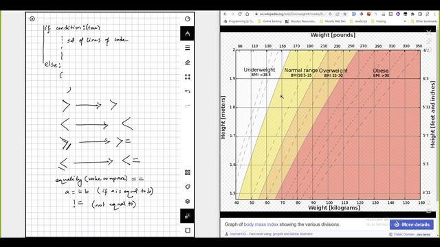 Python Day-4 Logic if elif else practice with bmi calculator смотреть онлайн