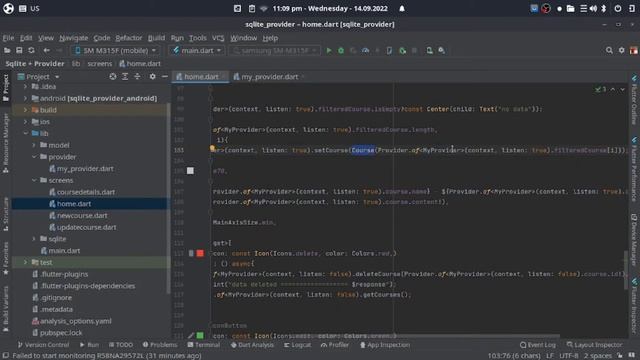 Flutter Sqlite with Provider in Arabic - part 2 смотреть онлайн