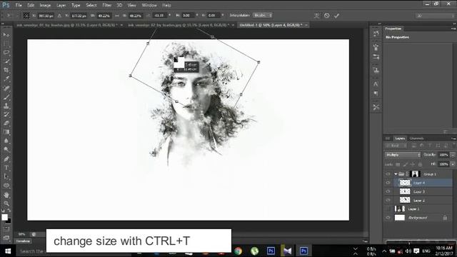 Ink Smudge Effect Photoshop Tutorial смотреть онлайн