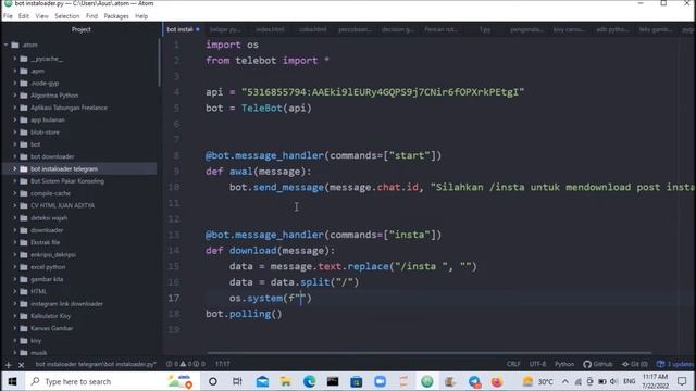 Part 8 || Instagram Post Downloader pada Chatbot Telegram (Telebot) смотреть онлайн