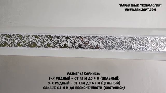 Пластиковый карниз для штор "Белла" прямой (без поворотов) смотреть онлайн