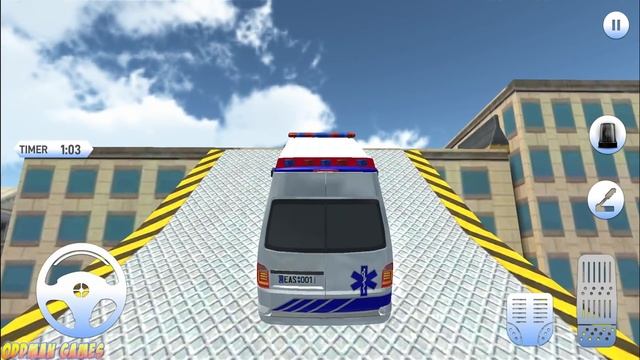 Roof Jumping Ambulance Simulator #4 Rooftop Stunts - Rescue Simulator! Android gameplay смотреть онлайн