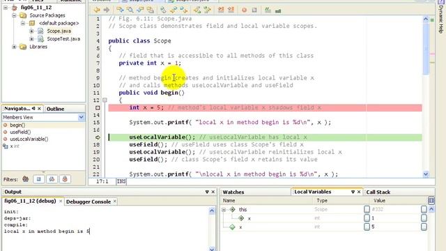 F1L5@6 Scope java field and local variable scopes смотреть онлайн