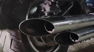 Что получится если вынуть флейты из глушителя Kawasaki Vulcan vn 900 custom. 2008. Звук до и после.