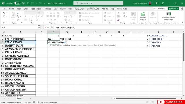 NEW EXCEL FUNCTIONS CURLY BRACKETS,TEXTBEFORE,TEXTAFTER AND TEXTSPLIT смотреть онлайн