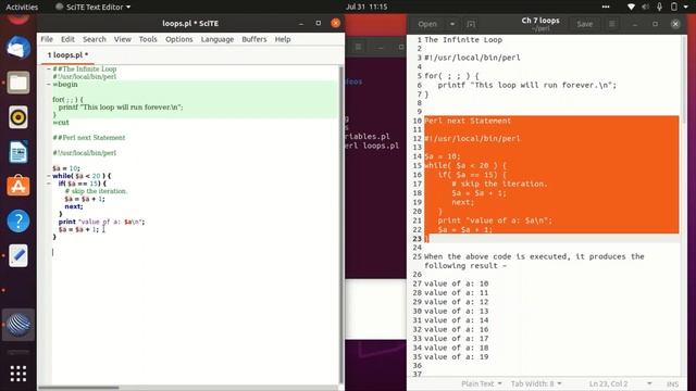 ch 7 loops in perl programming смотреть онлайн