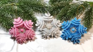 Снежинки на ёлку своими руками из фоамирана. Новогодние поделки из фоамирана.
