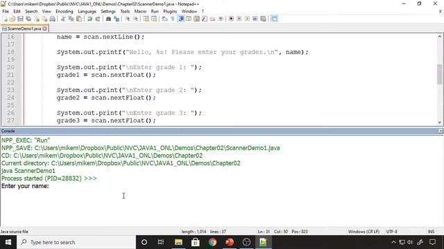 Java 1 Online, [2.05] Data and Expressions: Interactive Programs смотреть онлайн