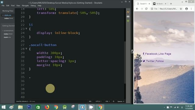 How To Make Soial Media Buttons In HTML And CSS | Social Media Icons Design смотреть онлайн