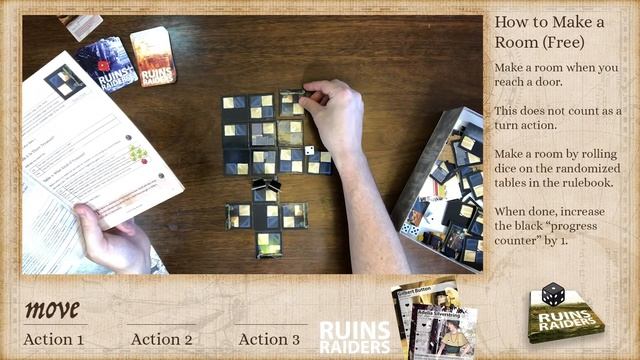 Ruins Raiders Board Game - Exploring Rooms - Walkthrough смотреть онлайн