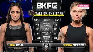 Дженни Савидж побеждает нокаутом Веронику Дмитриеву. Bare Knuckle FC 29