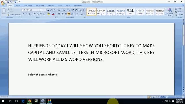 Shortcut Key to Make Capital & Small Letters In MS Word смотреть онлайн