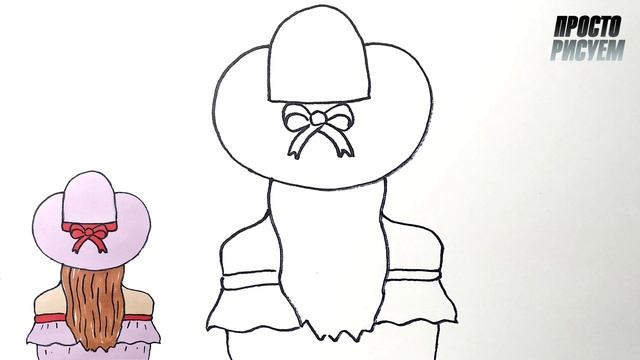 ДЕВУШКА СО СПИНЫ, Простой рисунок для начинающих