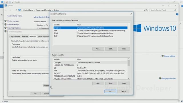 How To Edit Environment Variables In Windows 10 смотреть онлайн