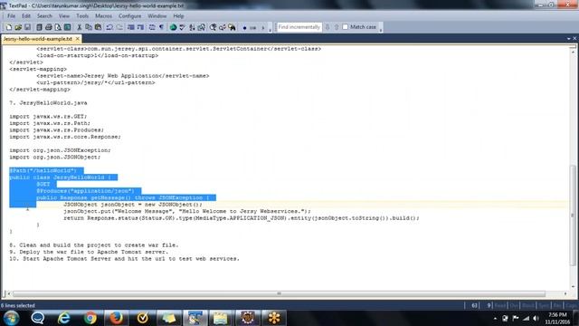 Java Jersy RESTful webservices (JAX-RS) tutorial using Eclipse смотреть онлайн