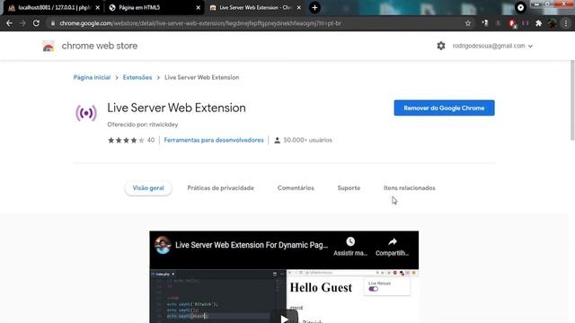 #configurarliveserveparaphp Live Server + PHP visualizar atualização de páginas PHP em tempo real смотреть онлайн