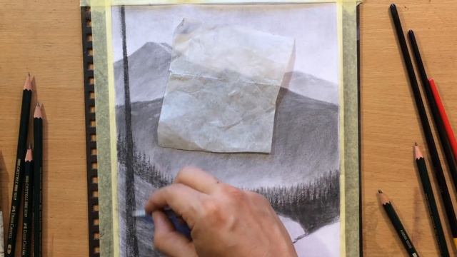 Graphite Pencil Drawing of a Lake - Landscape Drawing смотреть онлайн