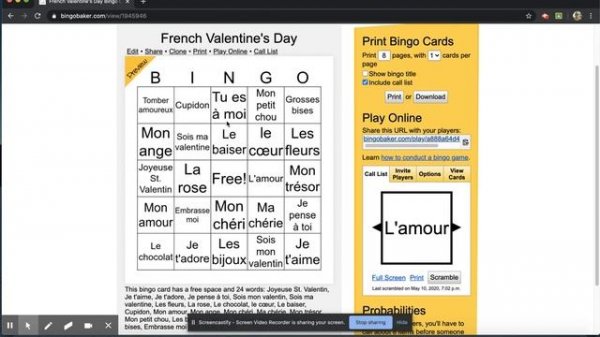 Bingo Baker- create online bingo games for your students