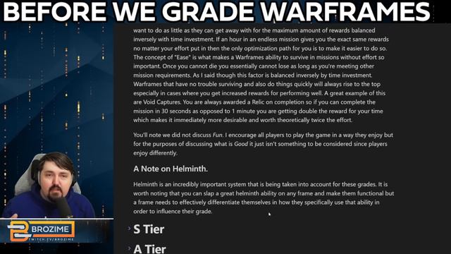 Before We Tierlist/Grade Warframes. смотреть онлайн