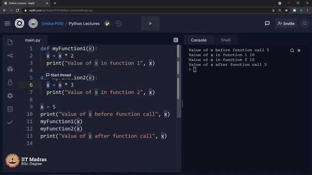Scope of Variables смотреть онлайн