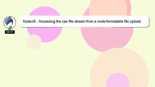 NodeJS : Accessing the raw file stream from a node-formidable file upload смотреть онлайн