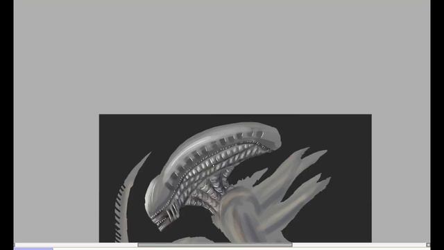 Белый ксеноморф/White XENOMORPH  (speedpaint)