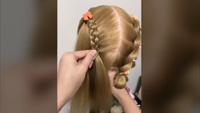 Braid hairstyles for short hair for school | Simple Hairstyle #2022 #029 смотреть онлайн