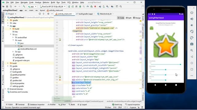 Android exercise: ImageFilterView (Kotlin) Adjust Crossfade, Saturation, Contrast, Warmth смотреть онлайн