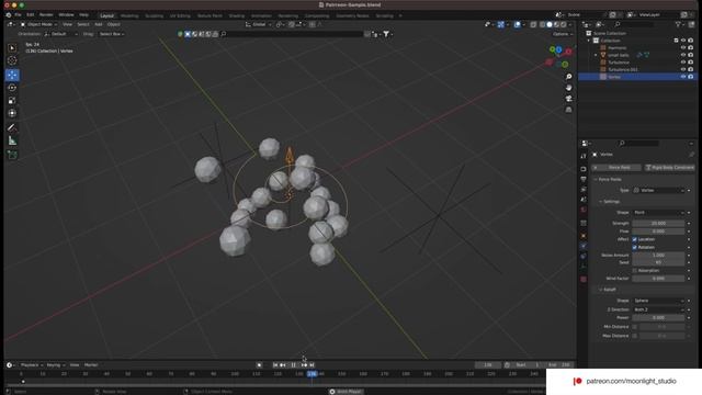 Blender Tutorial: Cloth Simulation - Plastic and Balls смотреть онлайн