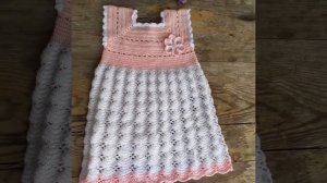 Сарафан крючком с узором "Волны" детский сарафан