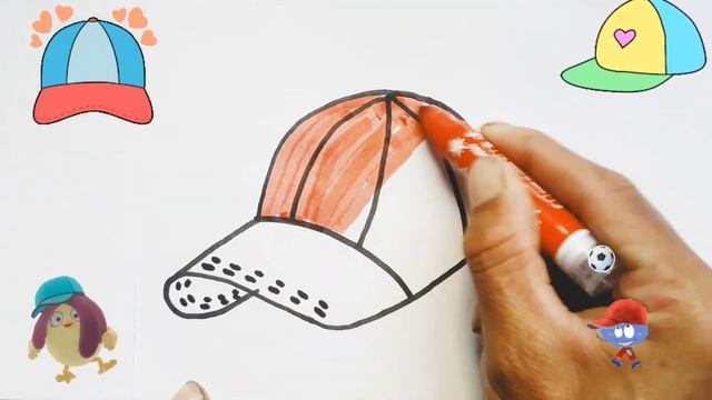 Bolalar Uchun Qopqoq rasm chizish /Drawing Cap for children Рисование Шапка для детей смотреть онлайн