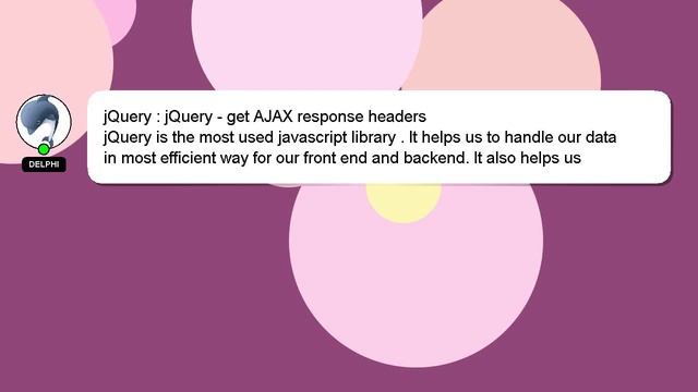 jQuery : jQuery - get AJAX response headers смотреть онлайн