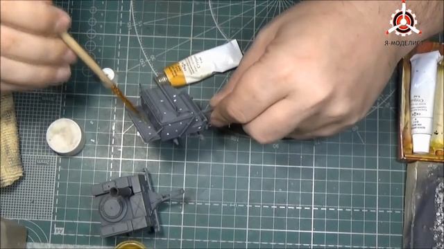 Сборка модели "Немецкая полевая кухня с 2 лошадьми". Часть пятая. смотреть онлайн