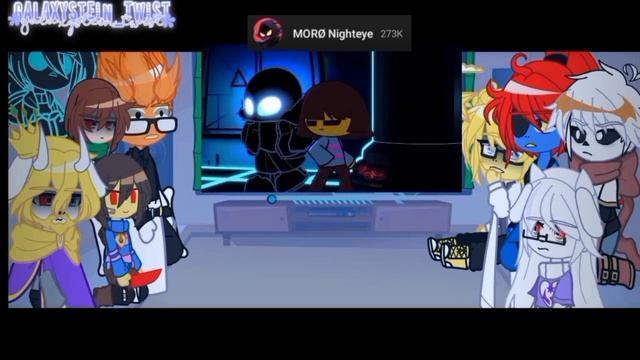 Undertale react to Chara vs Nightmare Mode Sans | Inglés?? y Español?? | смотреть онлайн