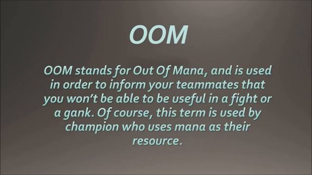 What Does OOM Mean? - LoL Terms смотреть онлайн