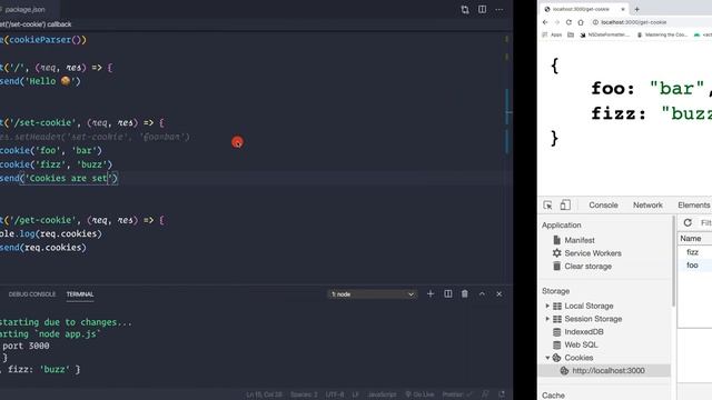 What are cookies and how to use them in a Nodejs Express application смотреть онлайн