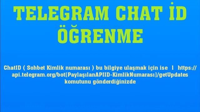 Telegram Chat İD Öğrenme смотреть онлайн