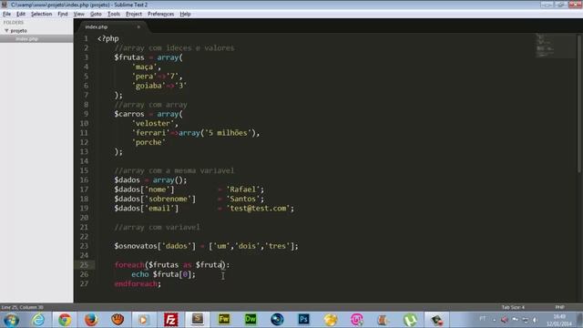 Trabalhando com tipos de Arrays usando php смотреть онлайн