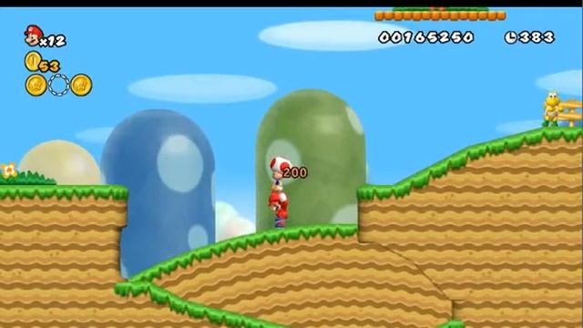 Прохождение New super mario brothers Wii Часть 4 Спасаем Тоада смотреть онлайн