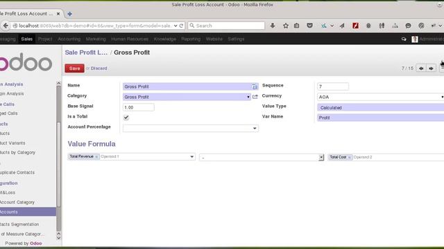 Odoo Sale Order Margin Profit & Loss смотреть онлайн
