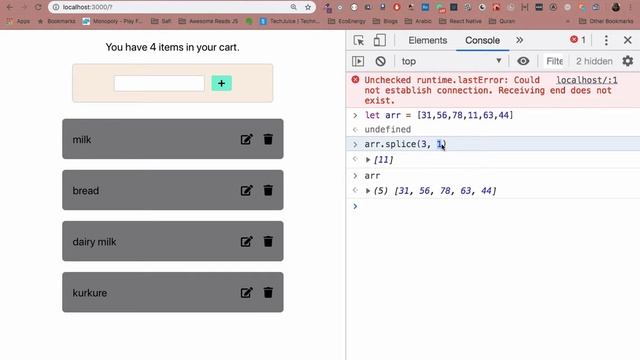 #10 Array Splice Delete - ReactJS - Web Development - Tech Karo [Urdu] смотреть онлайн