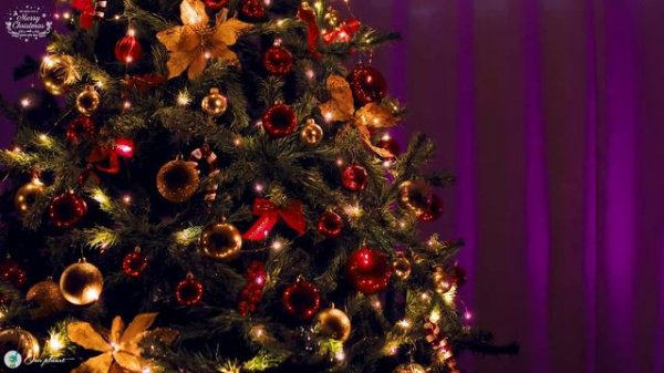 New Year atmosphere 4K - Beautiful New Year scenery with the best Christmas songs of all time