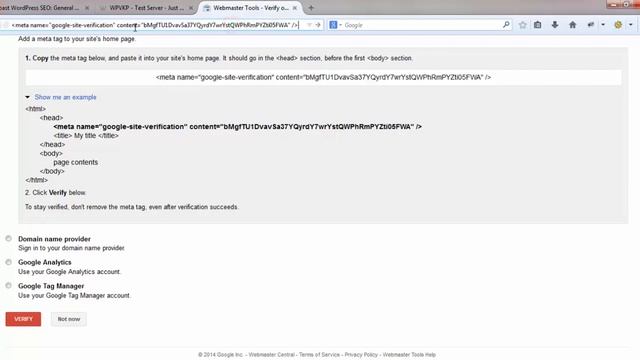 Verify Wordpress Site With Google Webmaster Tools смотреть онлайн