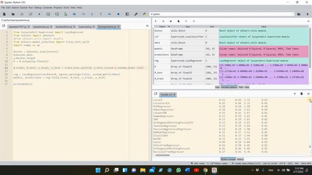 Auto ML -Lazy predict with regression and classification example смотреть онлайн