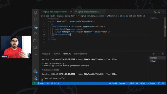 Angular Course | Angular Reactive Forms with Angular Material | Signup Form смотреть онлайн
