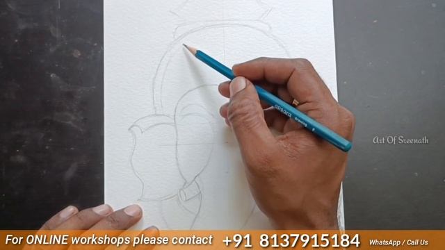 GANAPATHY#Kerala mural Painting # Pencil Sketch# Final Sketch# Art of Sreenath#sreenath_st#ATLmural смотреть онлайн