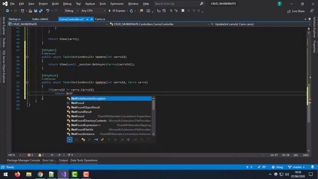 ASP.NET CORE MVC 3 - CRUD com NHIBERNATE e POSTGRESQL - Parte 7 - Ação Update смотреть онлайн